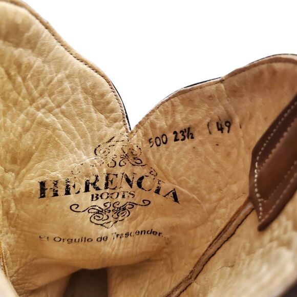 Herencia Lazer Floral Embroidered Rodeo Toe Wesrern Boots Women's US 7 - Picture 7 of 9